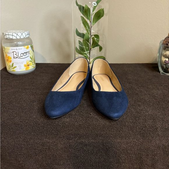 Blue flats; very cute, & comfortable; easy to walk in. - Picture 2 of 7